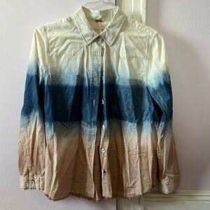 FREE PEOPLE - multicolor button down long sleeve shirt